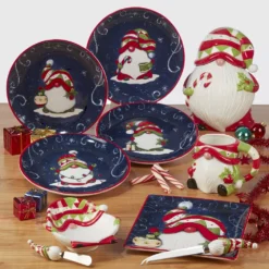 Certified International Holiday Magic Gnomes 4-pc. Dessert Plate Set 10 Certified International Holiday Magic Gnomes 4-pc. Dessert Plate Set -tableware 5178621 ALT5