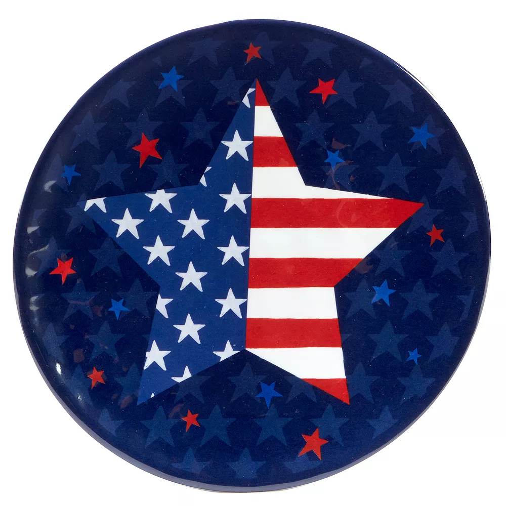 Certified International Stars & Stripes 6-pc. Salad Plate Set 2 Certified International Stars & Stripes 6-pc. Salad Plate Set - Image 2