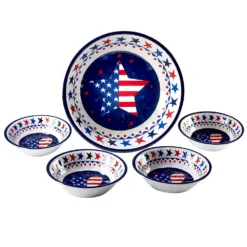 Certified International Stars & Strips 5-pc. Salad Serve Set