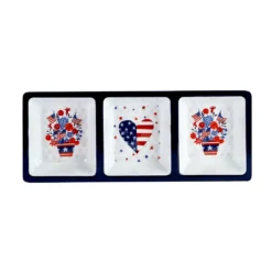 Certified International Stars & Stripe 3-pc. Hostess Set -tableware 5623289 ALT2