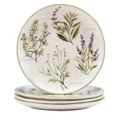 Certified International Fresh Herbs 4-pc. Dinner Plate Set