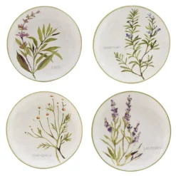 Certified International Fresh Herbs 4-pc. Salad Plate Set