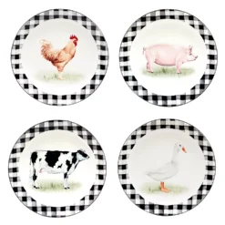 Certified International On The Farm 4-pc. Salad Plate Set