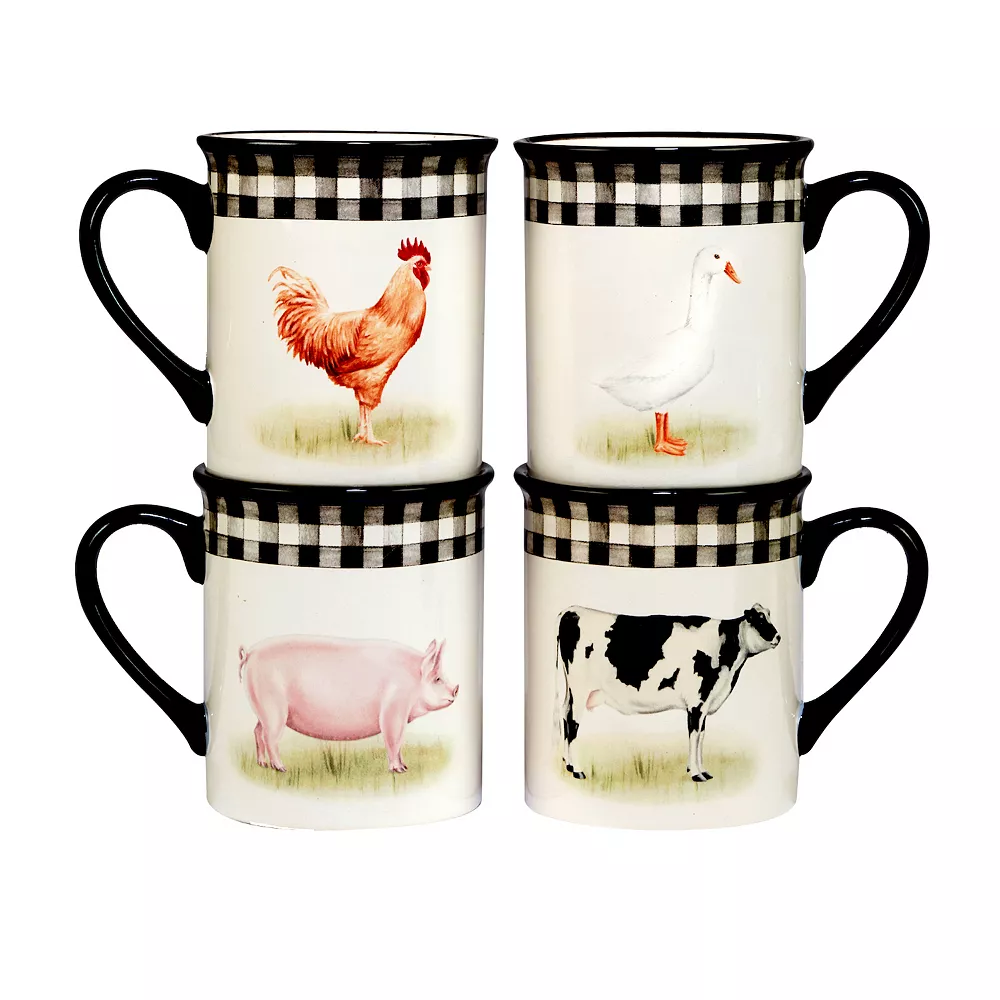 Certified International On The Farm 4-pc. Mug Set 1 Certified International On The Farm 4-pc. Mug Set
