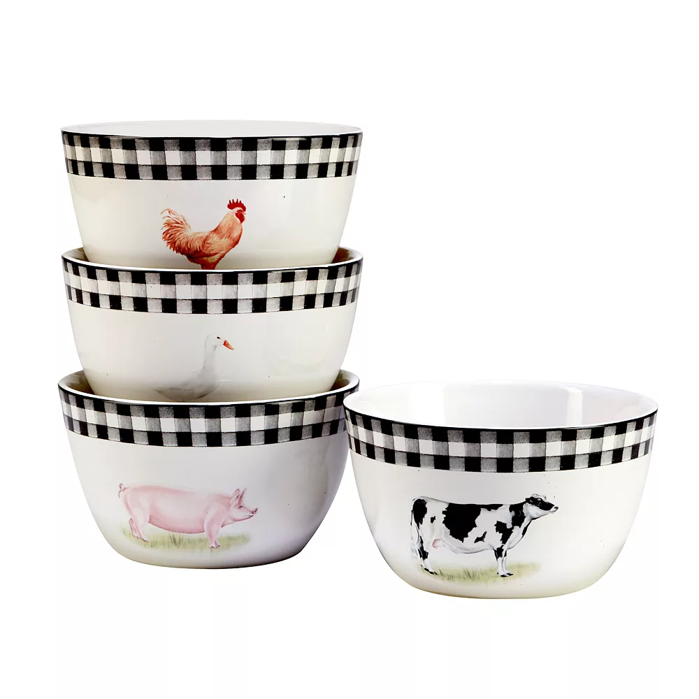Certified International On The Farm 4-pc. Ice Cream Bowl Set 1 Certified International On The Farm 4-pc. Ice Cream Bowl Set
