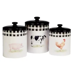 Certified International On The Farm 3-pc. Canister Set