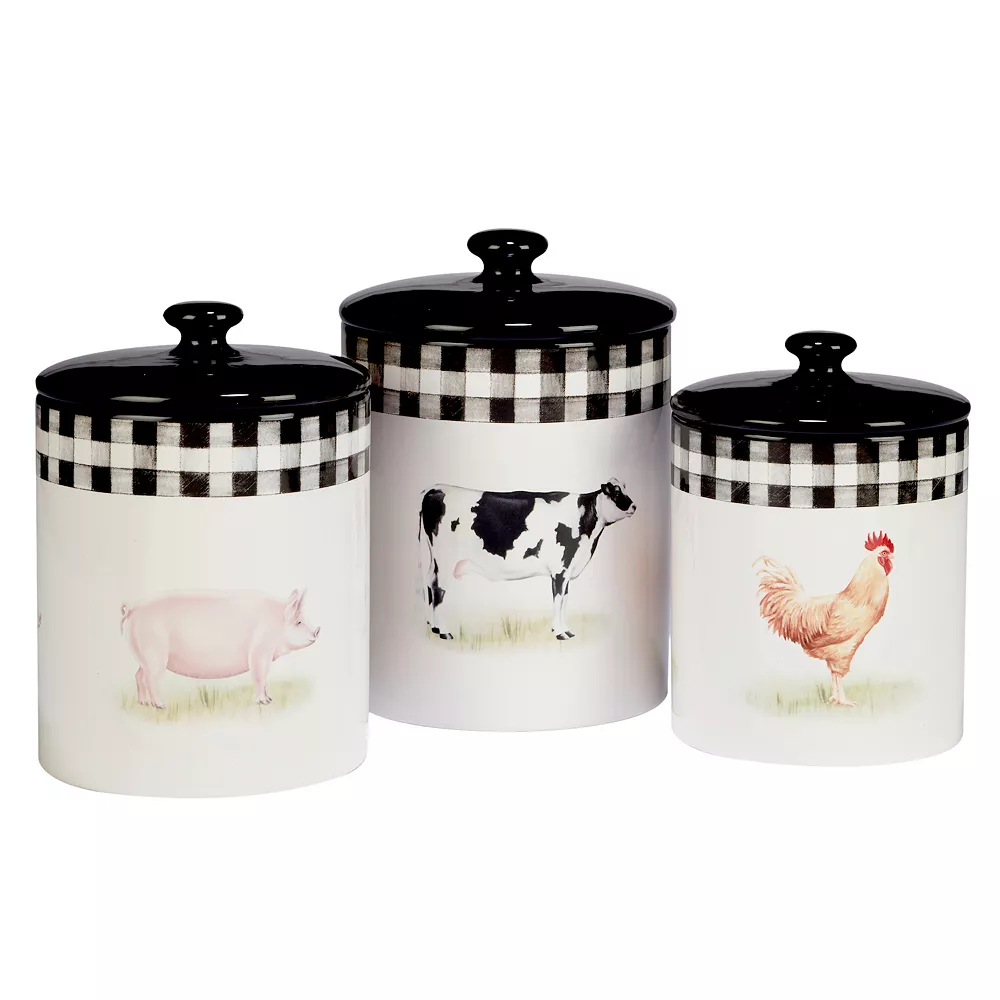 Certified International On The Farm 3-pc. Canister Set 1 Certified International On The Farm 3-pc. Canister Set