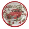 Certified International Red Truck Snowman Serving Bowl