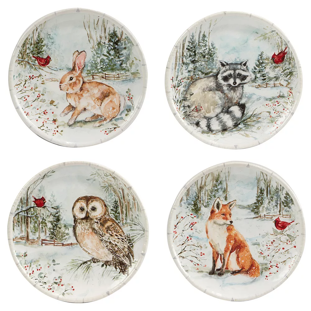 Certified International Winters Walk 4-pc. Dessert Plate Set 1 Certified International Winters Walk 4-pc. Dessert Plate Set