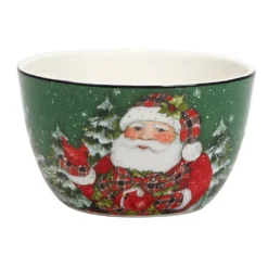 Certified International Christmas Lodge Santa 4-pc. Ice Cream Bowl Set -tableware 5829293 ALT3