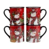 Certified International Christmas Lodge Snowman 4-pc. Mug Set