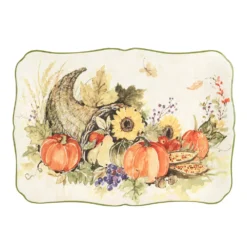 Certified International Harvest Morning Rectangle Platter