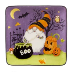 Certified International Halloween Gnomes 4-pc. Canape Plate Set 6 Certified International Halloween Gnomes 4-pc. Canape Plate Set -tableware 5830644 ALT2