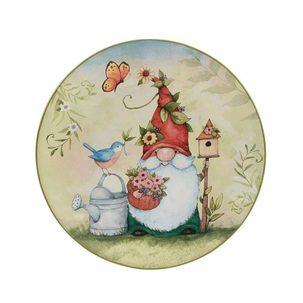 Certified International Garden Gnomes 4-pc. Salad Plate Set 2 Certified International Garden Gnomes 4-pc. Salad Plate Set - Image 2