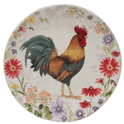 Certified International Floral Rooster 4-pc. Dinner Plate Set -tableware 6177474 ALT2