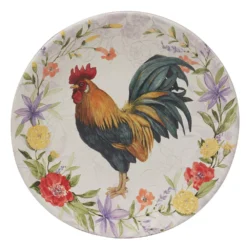 Certified International Floral Rooster 4-pc. Dinner Plate Set -tableware 6177474 ALT3