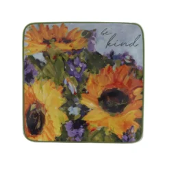 Certified International Sunflower Bouquet 4-pc. Canape Plate Set -tableware 6177508 ALT3