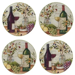 Certified International Meadow Brook Vineyard 4-pc. Dinner Plate Set
