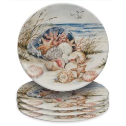 Certified International Coastal Landscape 4-pc. Dinner Plate Set