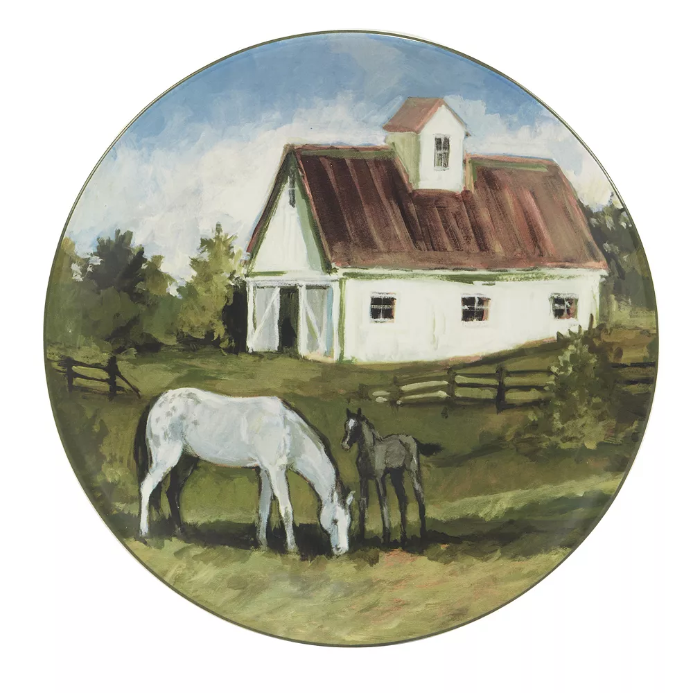 Certified International York Stables Round Platter 1 Certified International York Stables Round Platter