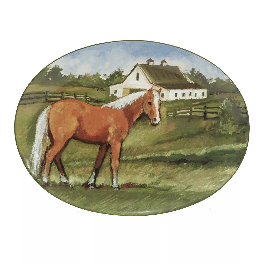 Certified International York Stables Oval Platter 1 Certified International York Stables Oval Platter