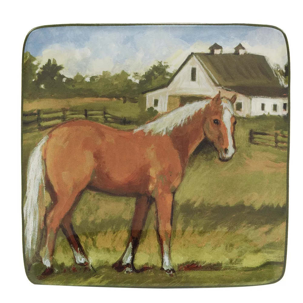 Certified International York Stables 4-pc. Canape Plate Set 3 Certified International York Stables 4-pc. Canape Plate Set - Image 3