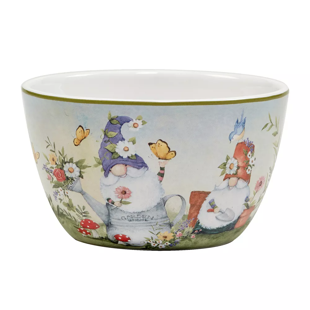 Certified International Garden Gnomes 4-pc. Ice Cream Bowl Set 2 Certified International Garden Gnomes 4-pc. Ice Cream Bowl Set - Image 2