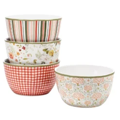 Certified International Nature's Song 4-pc. Ice Cream Bowl Set