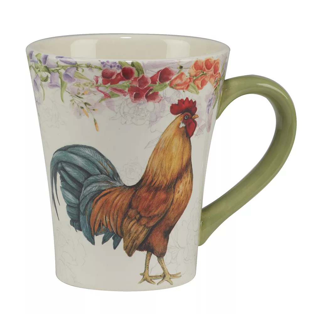 Certified International Floral Rooster 4-pc. Mug Set 3 Certified International Floral Rooster 4-pc. Mug Set - Image 3