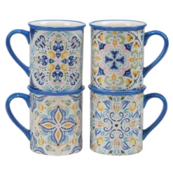 Certified International Lemonade 4-pc. Mug Set