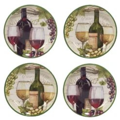 Certified International Meadow Brook Vineyard 4-pc. Soup / Pasta Bowl Set