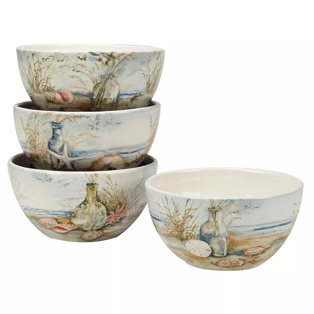 Certified International Coastal Landscape 4-pc. Ice Cream Bowl Set 1 Certified International Coastal Landscape 4-pc. Ice Cream Bowl Set