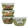 Certified International York Stables 4-pc. Ice Cream Bowl Set