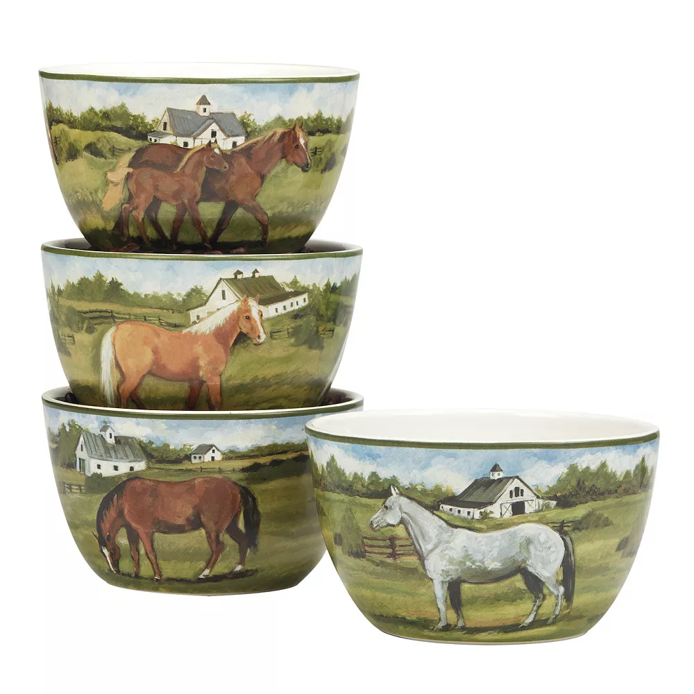 Certified International York Stables 4-pc. Ice Cream Bowl Set 1 Certified International York Stables 4-pc. Ice Cream Bowl Set
