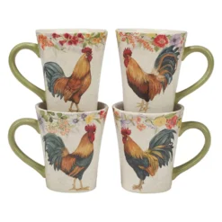 Certified International Floral Rooster 16-pc. Dinnerware Set -tableware 6177783 ALT3