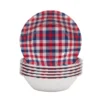Certified International Patriotic Plaid 6-pc. Melamine All-Purpose Bowl Set