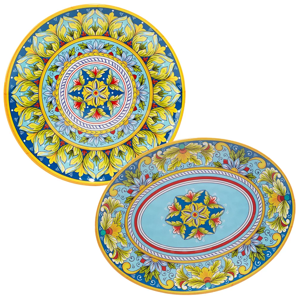 Certified International Palermo 2-pc. Melamine Platter Set 1 Certified International Palermo 2-pc. Melamine Platter Set