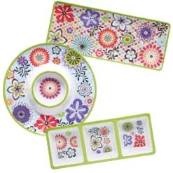 Certified International Carnaby 3-pc. Melamine Hostess Set